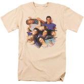 Beverly Hills 90210 Gang And Logo Men's 18/1 Cotton Short-Sleeve T-Shirt